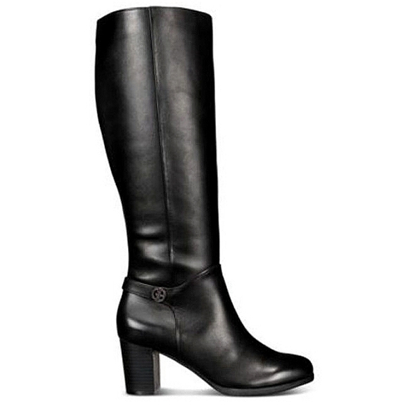 New w/o Box Giani Bernini Adonnys Genuine Leather Black Tall Zip-Up Dress Boots - Picture 10 of 10